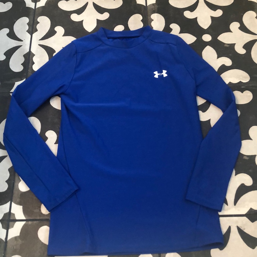 Boys Navy Under Armour Heat Gear